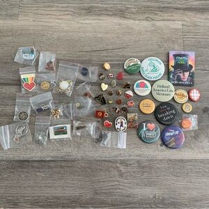 50 Lapel Pins HardRock , Canada , CBC, Movie , Horse , Save the Planet, Canada